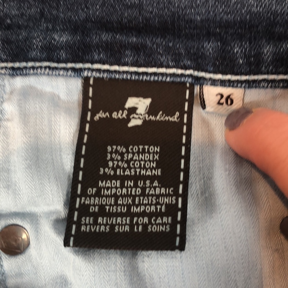 7 For All Mankind Josefina Skinny Boyfriend Jeans, Size 26 - Picture 8 of 13